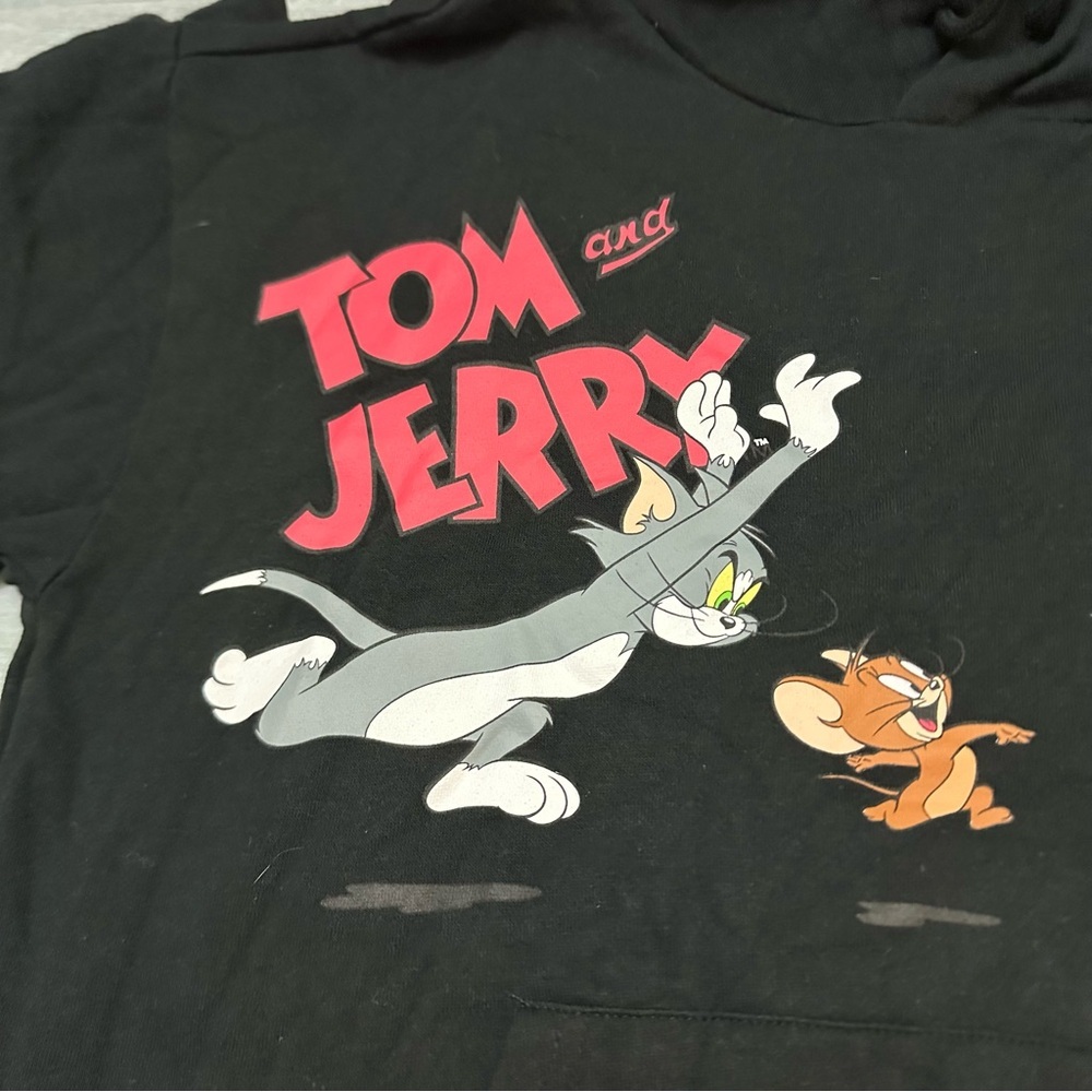 Tom and Jerry Men’s Graphic Black Hoodie S - Picture 9 of 10